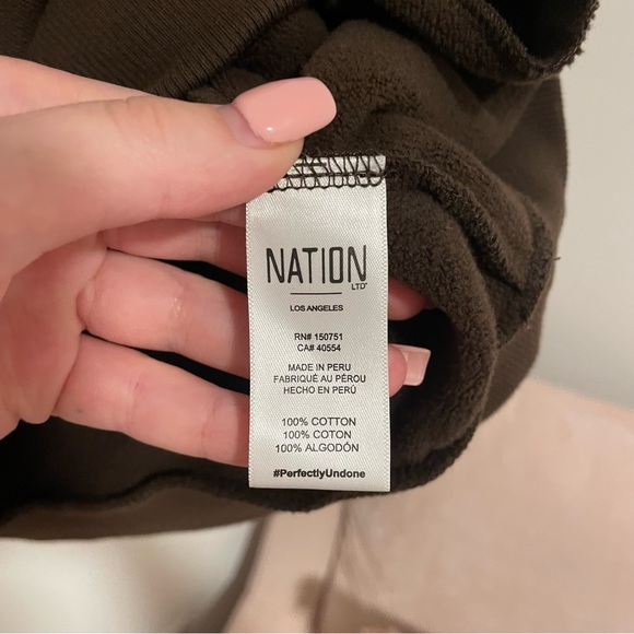 Nation LTD Brown Zip Up Hoodie - Picture 6 of 6